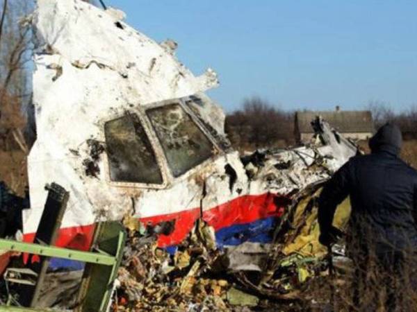 Kerangka MH17 yang ditemui berhampiran Torez di Donetsk Oblast, Ukraine, kira-kira 40 kilometer dari sempadan Rusia pada 17 Julai 2014.