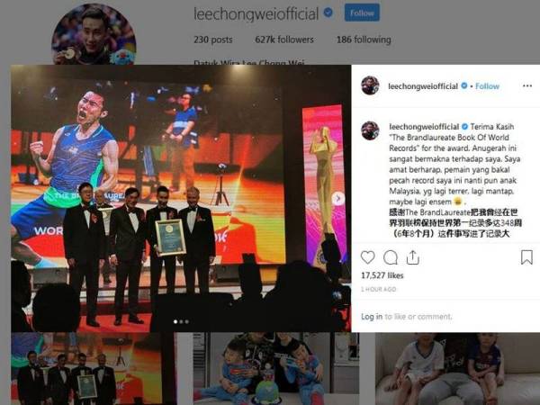 Instagram Lee Chong Wei