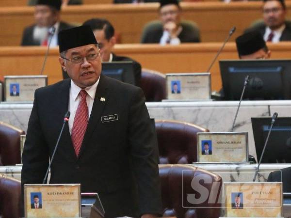 Dzulkefly pada Sidang Dun Johor.