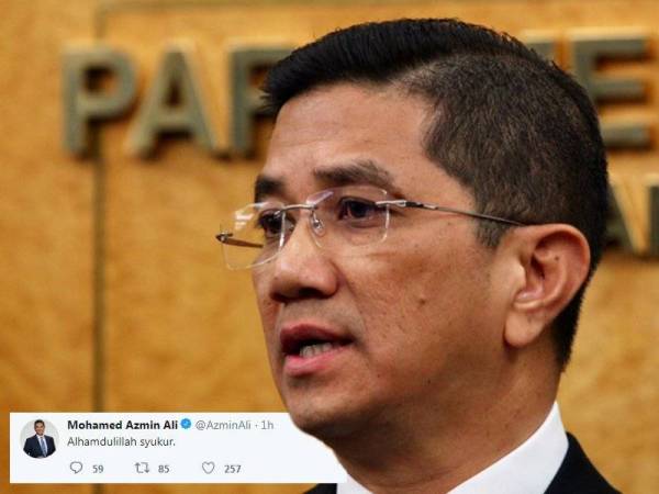 Ciapan Mohamed Azmin di laman mikro Twitternya hari ini.