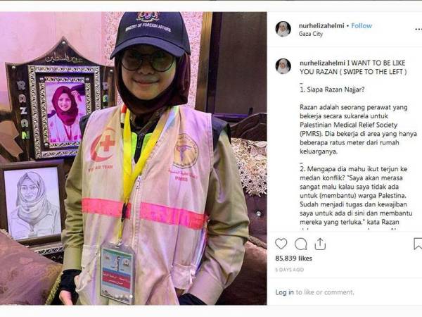 Heliza Ingin Mati Syahid Seperti Razan Al Najjar