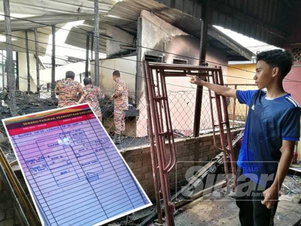 Ahmad Adib menunjukkan lokasi dia melihat mangsa menjerit meminta tolong dan cuba menyelamatkan diri.