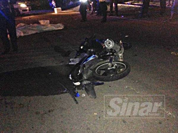 Mangsa yang cedera parah maut dalam kemalangan di Jalan Taman Guchil semalam.