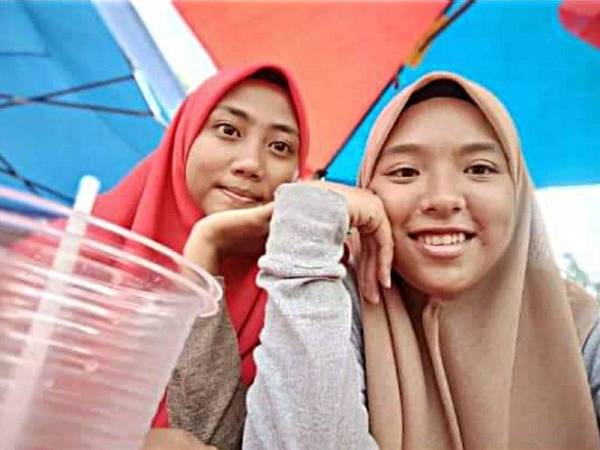 Syafiqah (kiri) dan Siti Nurbaiyah (kanan) dilaporkan hilang sejak Jumaat lalu.