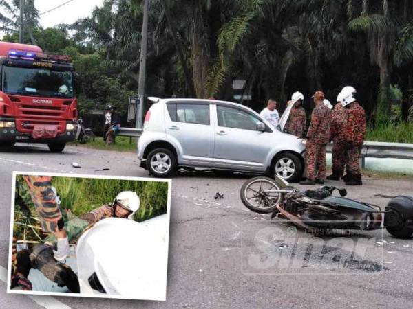 Penunggang motosikal maut dirempuh kereta