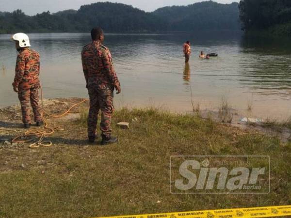 Lokasi lima remaja bermandi-manda sebelum salah seorang daripadanya lemas dalam kejadian petang tadi.