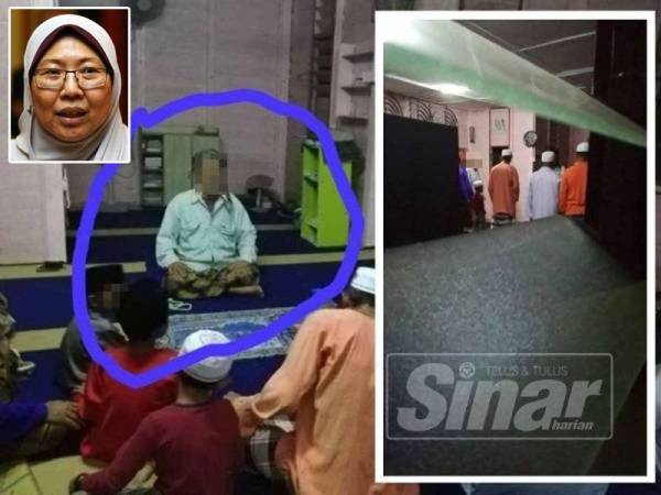 Keratan video yang didakwa mengandungi ritual pelik di sebuah surau di Ulu Tembeling tersebar di laman sosial. Gambar kecil: Fuziah