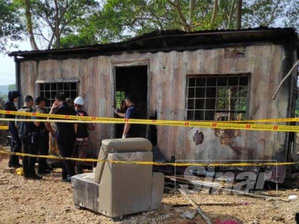 Remaja terbabit ditemui rentung dalam kebakaran kabin pekerja di tapak pembinaan kilang di Kawasan Perindustrian Zurah, Rasa pagi tadi.