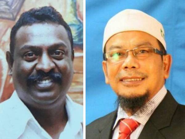 V Arumugam (kiri) dan Rosli Jabar