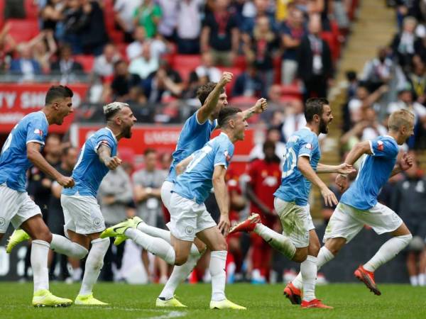 Manchester City muncul juara Perisai Komuniti selepas menewaskan Liverpool 5-4 menerusi penentuan sepakan penalti di Stadium Wembley malam tadi. - Foto The Independent