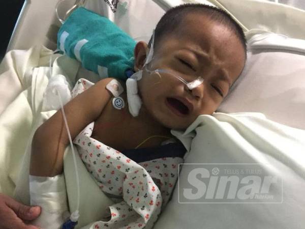 Keadaan Muhammad Afiff Irfan yang selamat menjalani pembedahan di New Delhi, India, semalam.