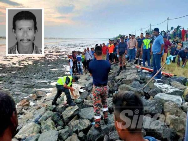 Mayat mangsa dijumpai terdampar berhampiran kawasan pantai oleh anggota Rela lewat petang semalam.