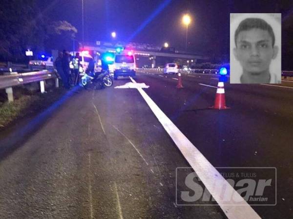 Mangsa terlibat kemalangan di Kilometer 216.8 Lebuhraya Plus malam tadi.