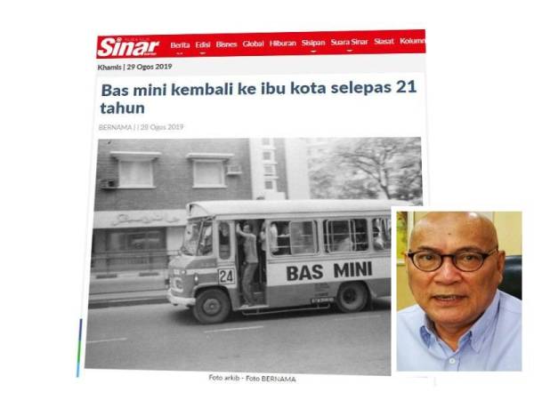 DBKL memaklumkan kajian terperinci bersama agensi terlibat perlu dilakukan sebelum perkhidmatan bas mini boleh dilaksanakan semula di ibu negara selepas dihentikan 21 tahun lalu. (Gambar kecil: Nor Hisham)