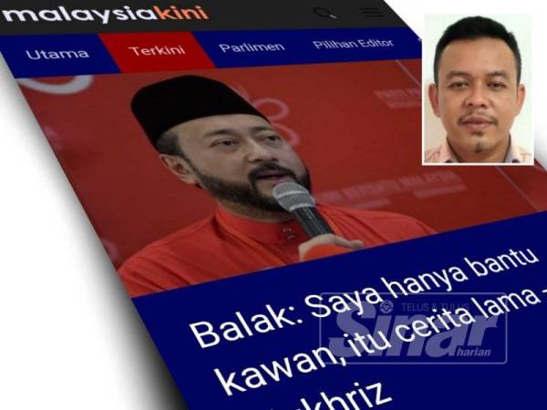 Laporan portal Malaysiakini pada 27 Ogos lalu. Gambar kecil: Jasnizam Husni