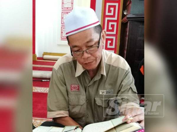 Hanif Chan membaca al-Quran sempena Malaysia #QuranHour di Masjid Muhammadiah (Masjid Cina Muslim) Taman Tasek Jaya hari ini.