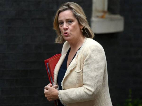 Amber Rudd umum peletakan jawatan sebagai protes terhadap cara Perdana Menteri Britain, Boris Johnson tangani isu Brexit. - Foto AFP
