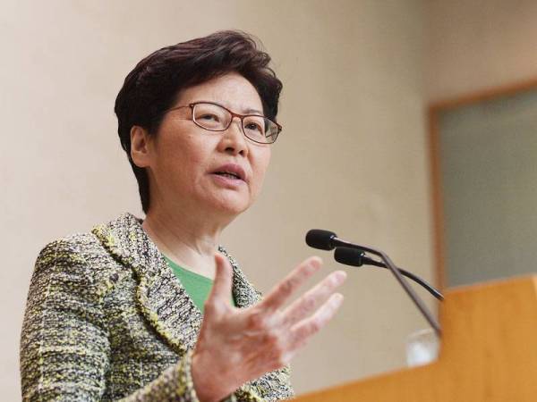 Ketua Eksekutif Hong Kong, Carrie Lam. - FOTO: AFP