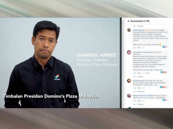 Video permohonan maaf Domino's Pizza terhadap Zacky Khairudean tular di laman sosial dan mendapat pujian netizen.