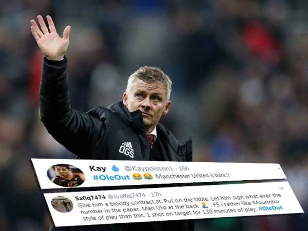 Antara reaksi netizen yang mahukan Solskjaer berhenti mengendalikan pasukan Manchester United yang tular di Twitter hari ini.