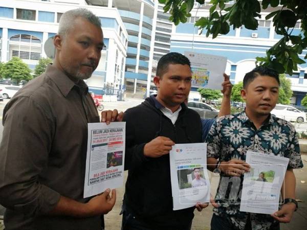 Faizal (tengah) pada sidang media menuntut Syed Saddiq bertanggungjawab dalam isu Foodpanda di Dang Wangi hari ini.