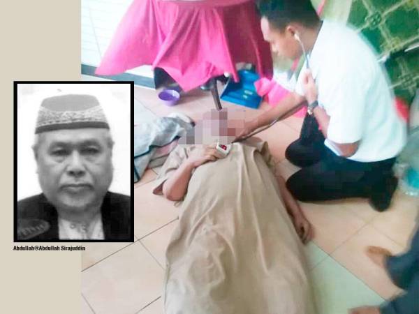 FOTO: Ihsan pembaca
Mangsa disahkan meninggal dunia selepas rebah di Masjid Wadihana, Mergong kelmarin.