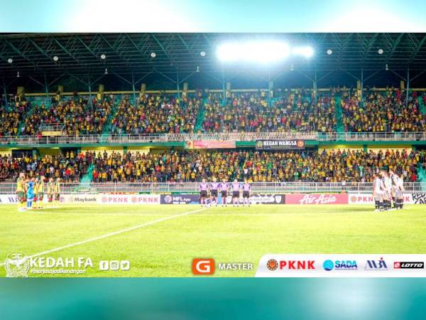 Stadium Darul Aman sekali lagi bakal dipenuhi penyokong Hijau Kuning bagi aksi separuh akhir pertama Piala Malaysia Kedah menentang Pahang. - Foto FB FA Kedah