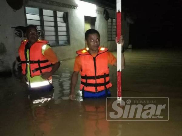 Keadaan banjir gelombang ketiga di Baling.