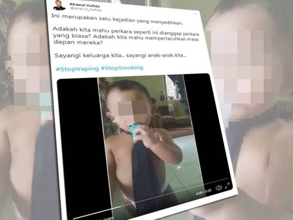 Paparan video yang memaparkan bayi menghisap pod menerima kecamahan hebat daripada netizen.