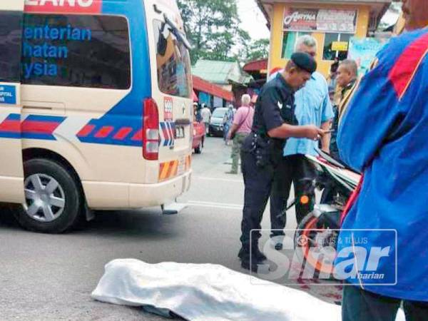 Mangsa meninggal dunia di lokasi kejadian akibat kecederaan parah di kepala dan dada.