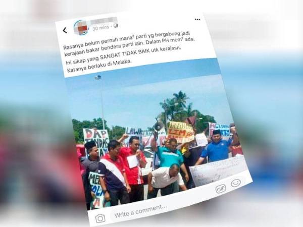 Antara gambar yang tular di media sosial.