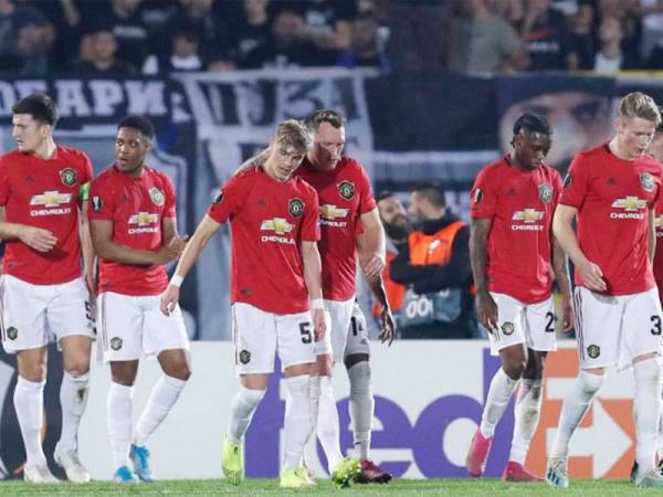 United hanya mampu menjaringkan satu gol dalam perlawanan menentang kelab Serbia, Partizan awal pagi tadi. - Foto Telegraph