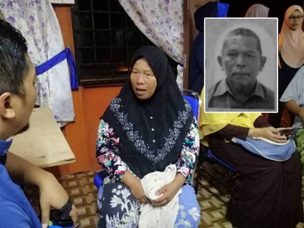 Milah Che Pi ketika ditemui di pusat penempatan sementara malam tadi sejurus selepas kejadian itu.
Gambar kecil: Hanudin Bahazim