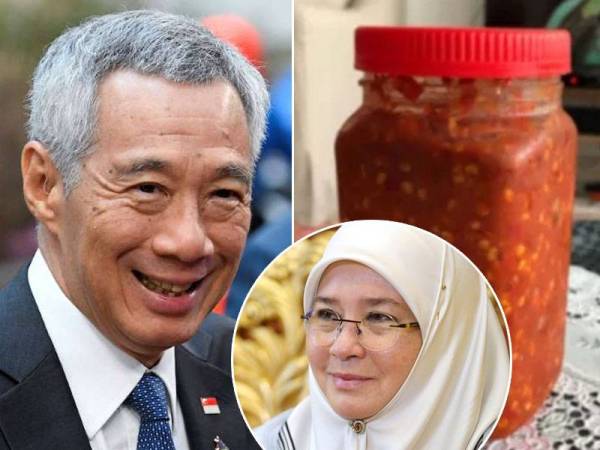 Hsien Loong dalam laman Twitternya meluahkan penghargaan kepada Raja Permaisuri Agong atas kesudian baginda menyediakan sambal belacan istimewa kepada keluarganya sejak sekian lama.