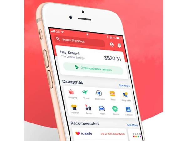 SHOPBACK aplikasi unik yang menawarkan pulangan tunai kepada pengguna.