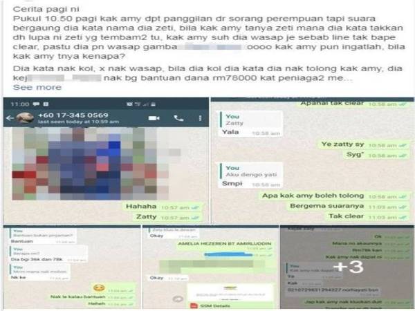 Paparan Facebook Amelia Hezeren tular di media sosial.