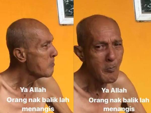 Paparan video yang menunjukkan seorang atuk menangis apabila cucunya ingin pulang ke Shah Alam