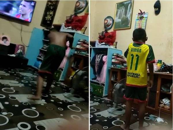 Peminat cilik Kedah menangis melihat kekalahan Sang Lang Merah.