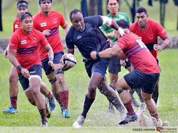 Pio Tuwai antara tonggak import yang memperkuatkan cabaran ATM pada saingan ragbi Piala Agong kali ini. - Foto Tigers Super Sports