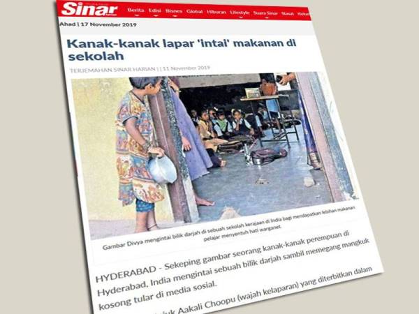 Laporan Sinar Harian 11 November lalu.