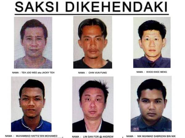 Antara saksi yang dikehendaki polis.