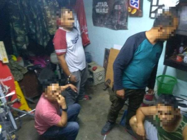 Beberapa individu individu ditahan Ops Cegah dilakukan sepasukan anggota Unit Penguatkuasaan AADK Daerah Kuala Muda Sungai Petani dekat sini kelmarin.