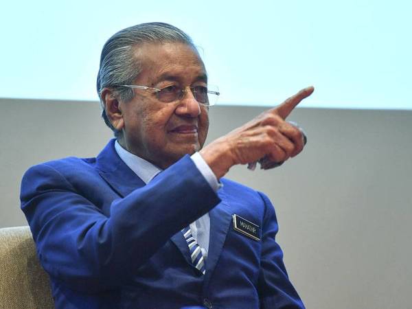 Dr Mahathir pada sidang media selepas pra-pelancaran Sidang Kemuncak Kuala Lumpur 2019 (KL Summit 2019) di Yayasan Kepimpinan Perdana hari ini. - Foto Bernama