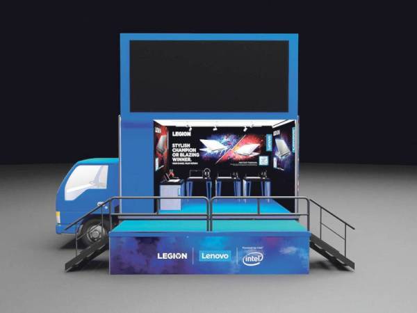 LEGION Mobile Truck yang dibina dengan kelengkapan penuh set permainan dan menjelajah seluruh negara bermula Oktober lalu sehingga Disember ini.