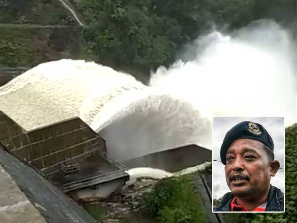 Tangkap layar daripada video yang ditularkan mengenai Empangan Kenyir. Gambar kecil: Mohd Adli