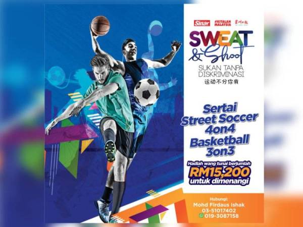 Pertandingan Street Soccer 4on4 dan Basketball 3on3 akan diadakan pada hari Ahad, 15 Disember 2019 ini bermula jam 8 pagi di pekarangan Kompleks Kumpulan Media Karangkraf, Seksyen 15, Shah Alam.