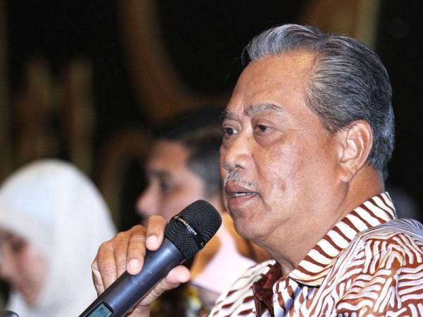 Tan Sri Muhyiddin Yassin pada sidang media khas, semalam