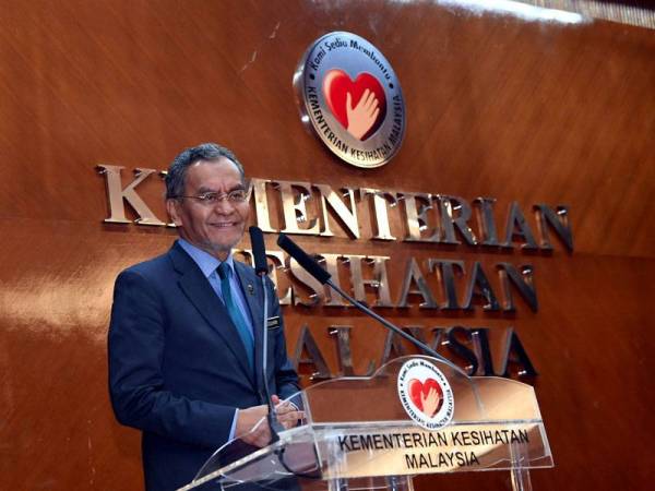 Dr Dzulkefly ketika menyampaikan ucapan pada Sambutan Hari Inovasi Kementerian Kesihatan hari ini. - Foto Bernama