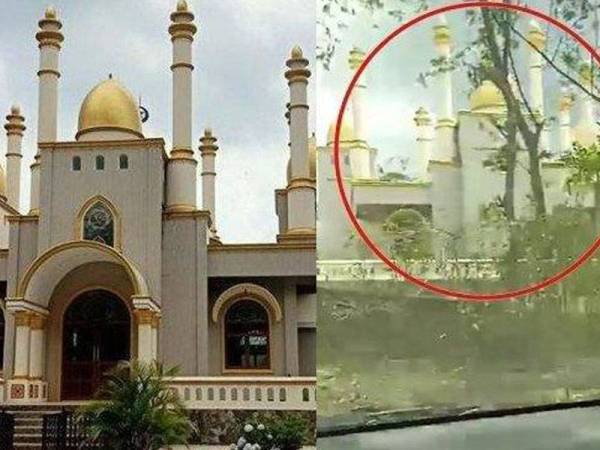 Masjid tersergam indah dibina dalam hutan tular di laman sosial.