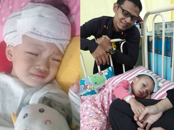 Mohd Faidhisham bersama Nur Arissa Sumayyah yang bakal menjalani pembedahan kali keempat dalam tempoh terdekat.